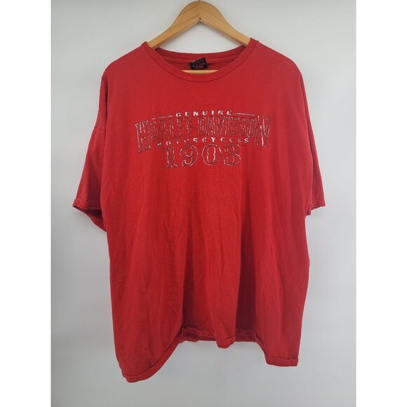 Harley-Davidson Genuine Motorcycles 1903 Red T-Shirt 2XL - Picture 1 of 6